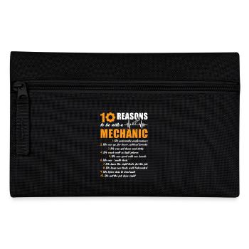Mechanic 10 Reasons To Be With A Mechanic - Pencil Case - black - Front