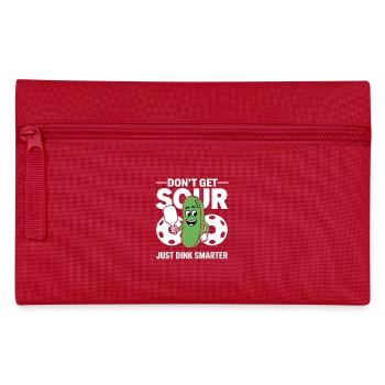Funny Pickleball Saying: Sour Just Dink Smarter - Pencil Case - red - Front