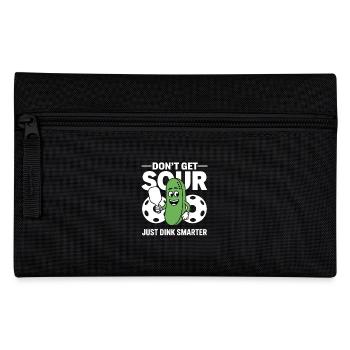 Lustiger Pickleball Spruch: Sour Just Dink Smarter - Federtasche - Schwarz - Vorne