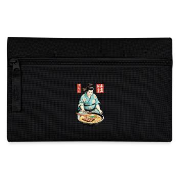 Japanese Ramen Ukiyo-E Retro Aesthetic Art - Pencil Case - black - Front