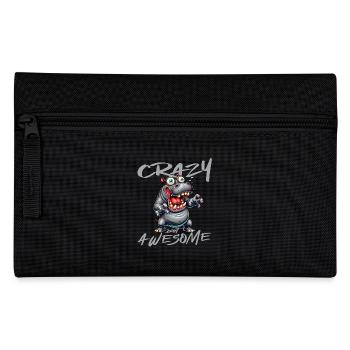 Crazy but Awesome Nilpferd Comic Stil - Federtasche - Schwarz - Vorne