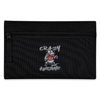 Crazy but Awesome Nilpferd Comic Stil - Federtasche - Schwarz - Vorne