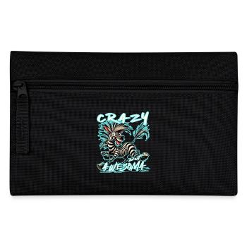Crazy but Awesome Zebra Comic Stilb - Pencil Case - black - Front