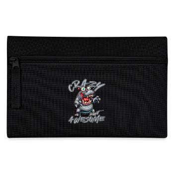 Crazy but Awesome Nilpferd Comic Stil - Federtasche - Schwarz - Vorne