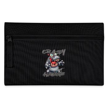 Crazy but Awesome Nilpferd Comic Stil - Federtasche - Schwarz - Vorne