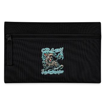 Crazy but Awesome Zebra Comic Stil - Federtasche - Schwarz - Vorne