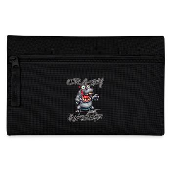 Crazy but Awesome Nilpferd Comic Stil - Federtasche - Schwarz - Vorne