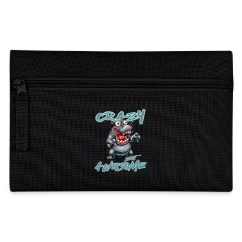 Crazy but Awesome Nilpferd Comic Stil - Federtasche - Schwarz - Vorne
