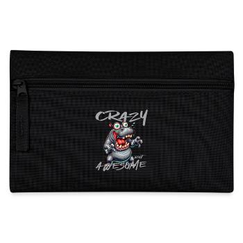 Crazy but Awesome Nilpferd Comic Stil - Federtasche - Schwarz - Vorne