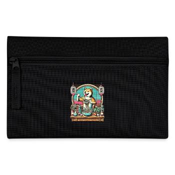 Shiba Hund Ramen Chefkoch Kawaii Retro Stil - Federtasche - Schwarz - Vorne