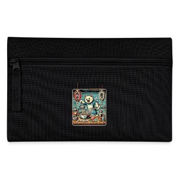 Ramen Nudeln Katze Kawaii Retro Ukiyo-E - Federtasche - Schwarz - Vorne