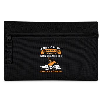 Dudelsackspieler Dudelsack Männer Geschenk - Federtasche - Schwarz - Vorne