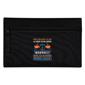 Dudelsackspieler Dudelsack Männer Geschenk - Federtasche - Schwarz - Vorne