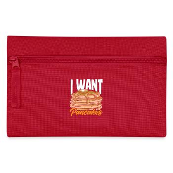 Ich Will Pancakes Jetzt Essen - Federtasche - Rot - Vorne