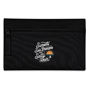 Sunsets, Sea Breezes & Salty Hair | Strand & Urlau - Federtasche - Schwarz - Vorne