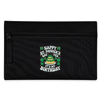 St. Patrick’s Day Birthday Cake Shamrock Men Women - Federtasche - Schwarz - Vorne