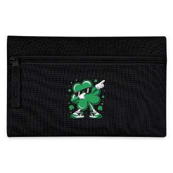Dabbing Shamrock St Patrick's Day Dab Dance kids - Federtasche - Schwarz - Vorne