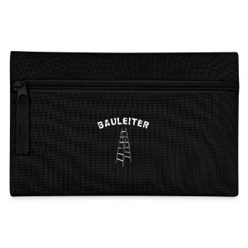 Bauleiter - Holzleiter - Baustelle - Beruf - Federtasche - Schwarz - Vorne