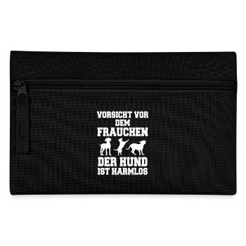 Beware of the Dog Dog Gift Puppy Mistress - Pencil Case - black - Front