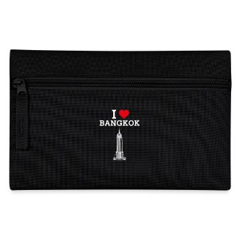 I Love Bangkok Empire Flag Heart Thailand Lover - Pencil Case - black - Front