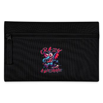 Crazy but Awesome – Elefant Comic Stil - Federtasche - Schwarz - Vorne