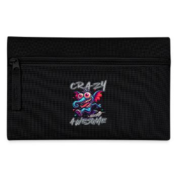 Crazy but Awesome – Elefant Comic Stil - Federtasche - Schwarz - Vorne