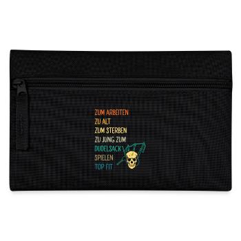 Dudelsackspieler Dudelsack Männer Geschenk - Federtasche - Schwarz - Vorne