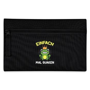 Karneval Party EINFACH MAL QUACKEN Lustiges - Federtasche - Schwarz - Vorne