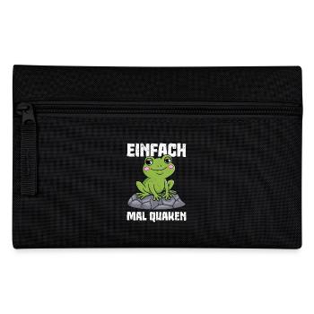 Karneval Party EINFACH MAL QUACKEN Lustiges - Federtasche - Schwarz - Vorne