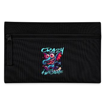 Crazy but Awesome Elefant Comic Stil - Federtasche - Schwarz - Vorne