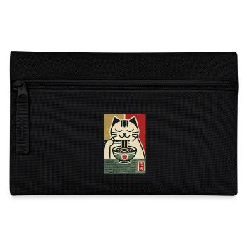 Ramen Nudeln Katzenliebhaber Retro Kawaii Katzen - Federtasche - Schwarz - Vorne
