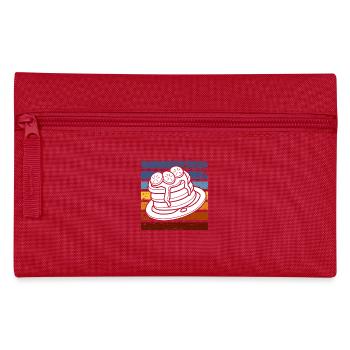 Retro Pancakes Breakfast Indulgence - Pencil Case - red - Front
