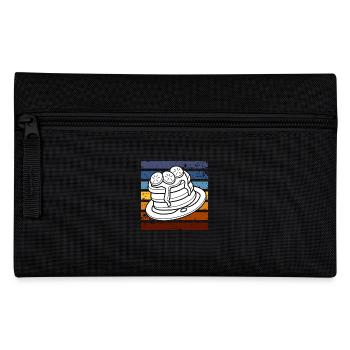 Retro Pancakes Breakfast Indulgence - Pencil Case - black - Front
