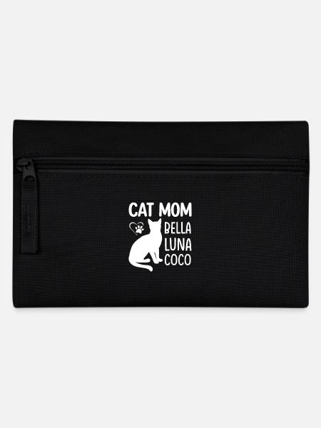 Stylish Cat Mom Design for Cat Lovers - Pencil Case - black