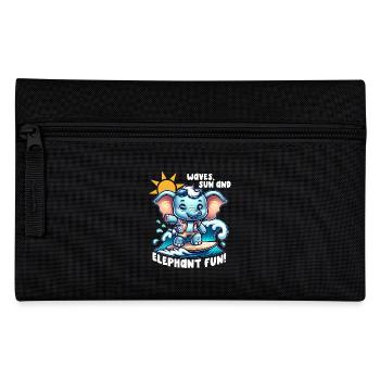Elephant surfer - Pencil Case - black - Front