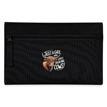 Just a Girl Who Loves Highland Cows - Pencil Case - black - Front