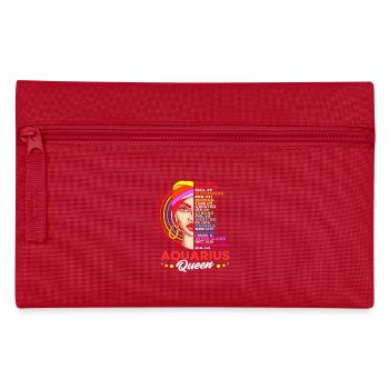 Sternzeichen Wassermann - Federtasche - Rot - Vorne