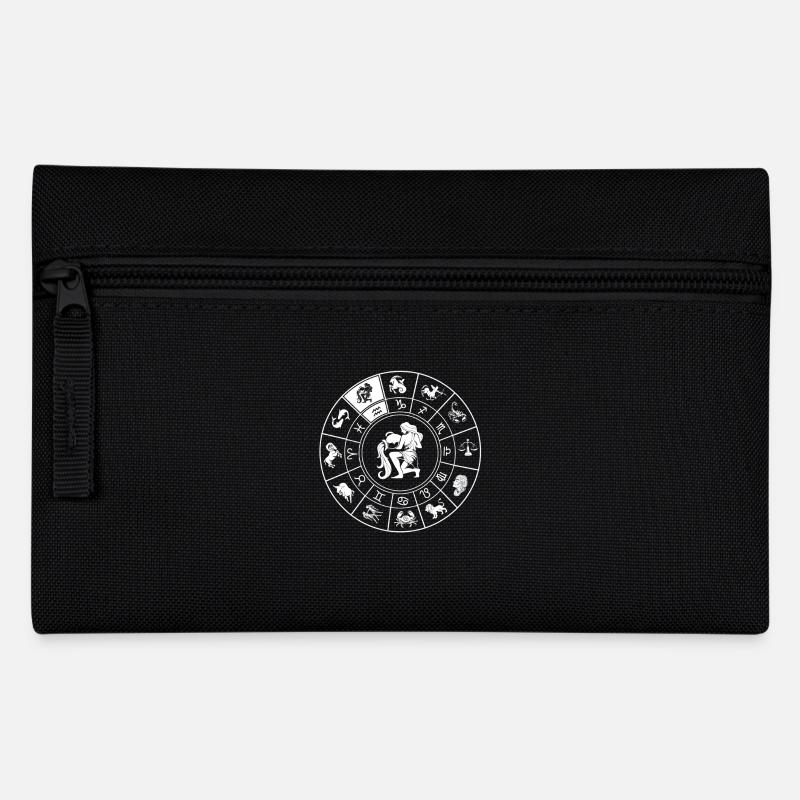 Sternzeichen Wassermann - Federtasche - Schwarz