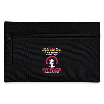 Sternzeichen Wassermann - Federtasche - Schwarz - Vorne