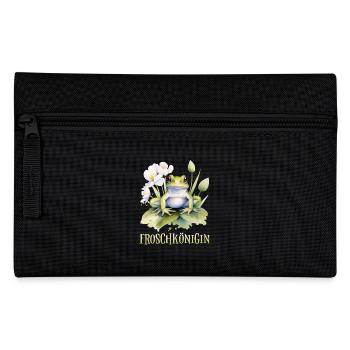 Karneval Kostüm FROSCHKÖNIGIN Lustiges Fasching - Federtasche - Schwarz - Vorne