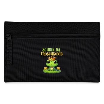 Karneval Party SCHBIN DA FROSCHKÖNIG Lustiges - Federtasche - Schwarz - Vorne