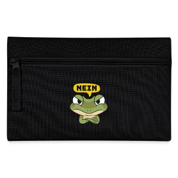Faschingsparty NEIN Lustiger Frosch Karneval - Federtasche - Schwarz - Vorne