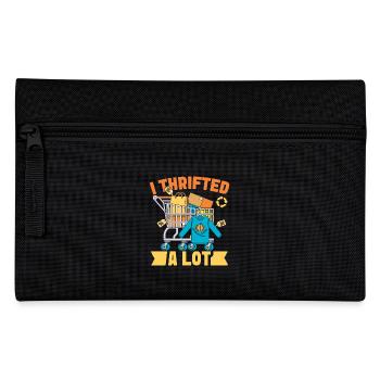 Thrift Shopper I Thrifted A Lot Thrift Store - Pencil Case - black - Front