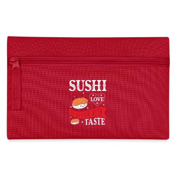 Sushi Japan Essen Sushi-Mahlzeit - Federtasche - Rot - Vorne