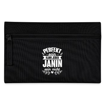 Janin - Perfekt Sein Kann Jeder Janin Sein Nicht - Federtasche - Schwarz - Vorne