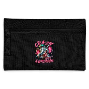 Crazy but Awesome Elefant Comic Stil - Federtasche - Schwarz - Vorne