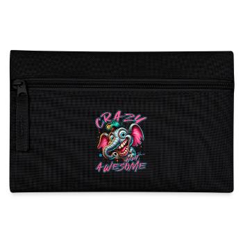 Crazy but Awesome Elefant Comic Stil - Federtasche - Schwarz - Vorne
