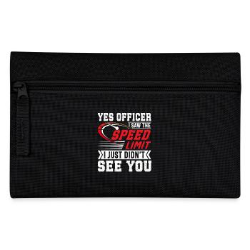 Drôle de limite de vitesse voiture conducteur design - Trousse - noir - Devant