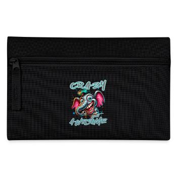 Style de bande dessinée d’éléphant fou mais génial - Trousse - noir - Devant