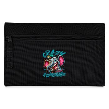 Crazy but Awesome Elefant Comic Stil - Federtasche - Schwarz - Vorne